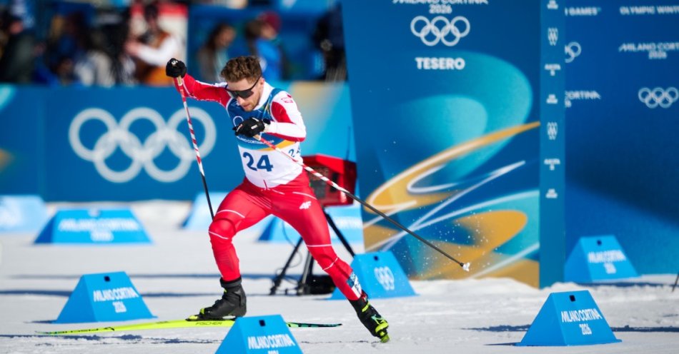 zdjęcie: Dominik Bury najlepszy z Polaków podczas olimpijskiego biegu na 10 km stylem dowolnym / fot. Rafał Oleksiewicz