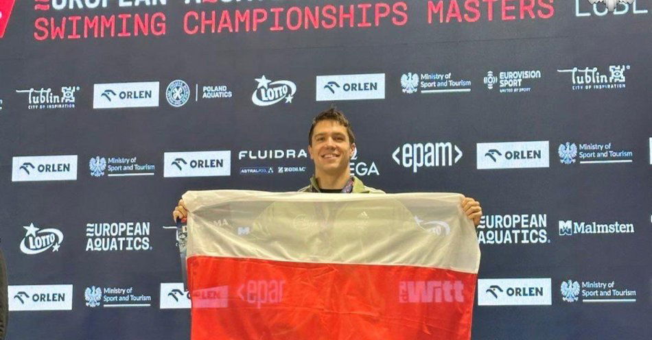 zdjęcie: Mysłowicki policjant mistrzem Europy Masters w pływaniu / fot. KMP w Mysłowicach