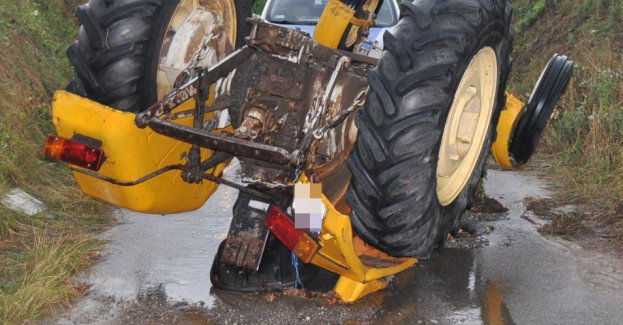 Wjechał na skarpę i został przygnieciony przez ciągnik