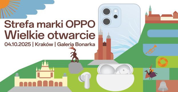 Pierwsza w Europie strefa marki OPPO Experience Zone otwiera się w Krakowie - na start promocje, nagrody i atrakcje dla odwiedzających