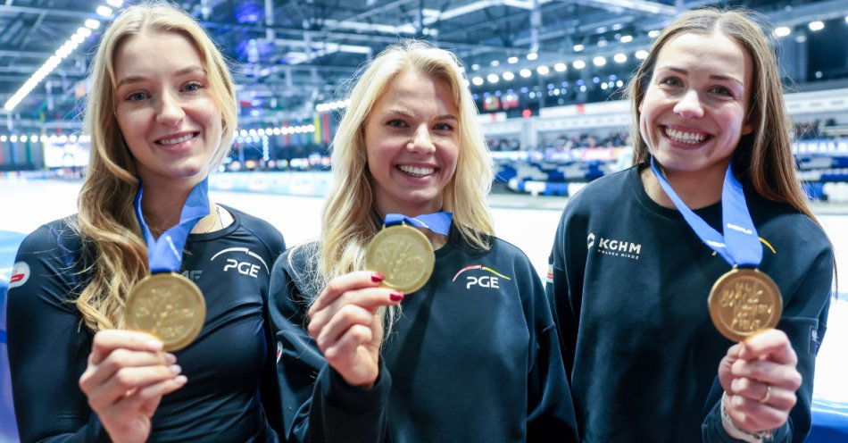 zdjęcie: Polscy panczeniści z dwoma złotami na otwarcie ME w Tomaszowie Mazowieckim! / fot. Tomasz Jastrzębowski