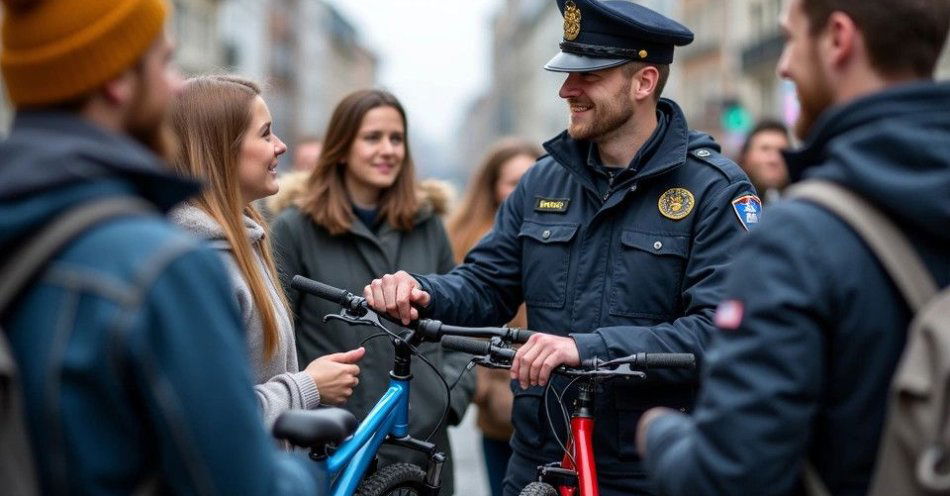 zdjęcie: Kuracjusze dziękują policjantom z Jeleniej Góry za odzyskanie rowerów / TM/ przykładowa ilustracja