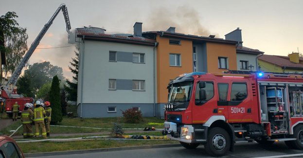 Pożar bloku w Radziejowie