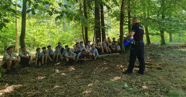 Wakacyjne spotkanie z harcerzami