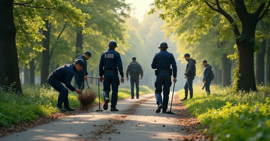 zdjęcie: Dzielnicowi sprzątali z mieszkańcami przy Polnych Domach / TM/ przykładowa ilustracja