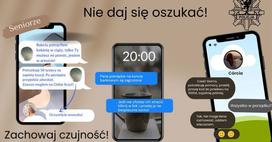 zdjęcie: Uwaga seniorzy: jak nie dać się oszustom przy wypłacie 13. emerytury / fot. KPP w Tczewie Bezpieczna trzynastka 2