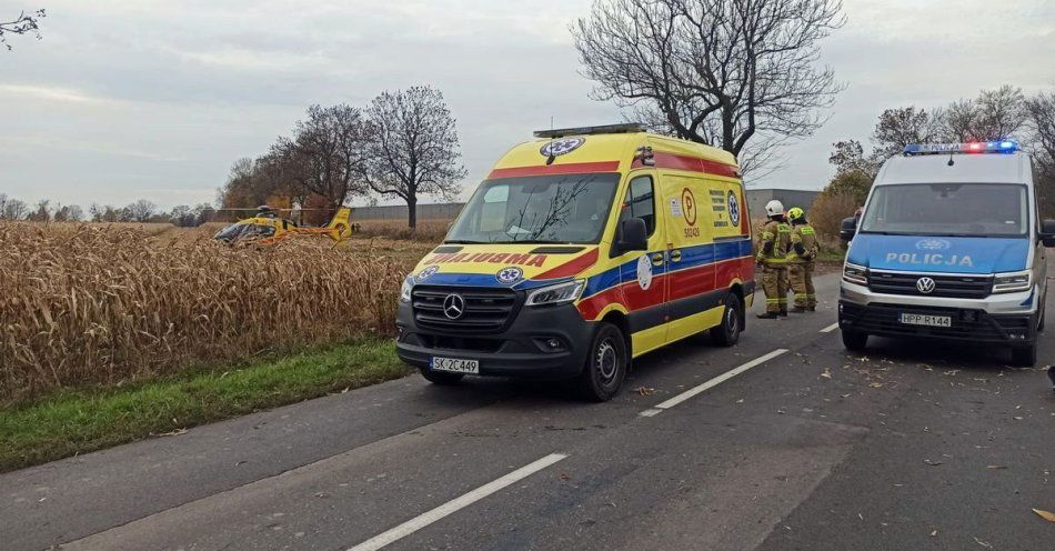 zdjęcie: Śmiertelny wypadek w Stanowicach 49 letni motocyklista zginął / fot. KMP w Rybniku