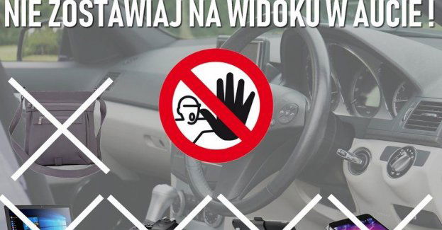 Nie zostawiaj na widoku w aucie cennych rzeczy!