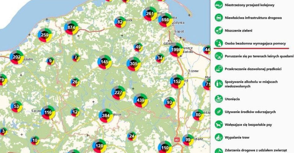 zdjęcie: Zaznacz miejsca pobytu osób bezdomnych na mapie / fot. KPP w Lęborku