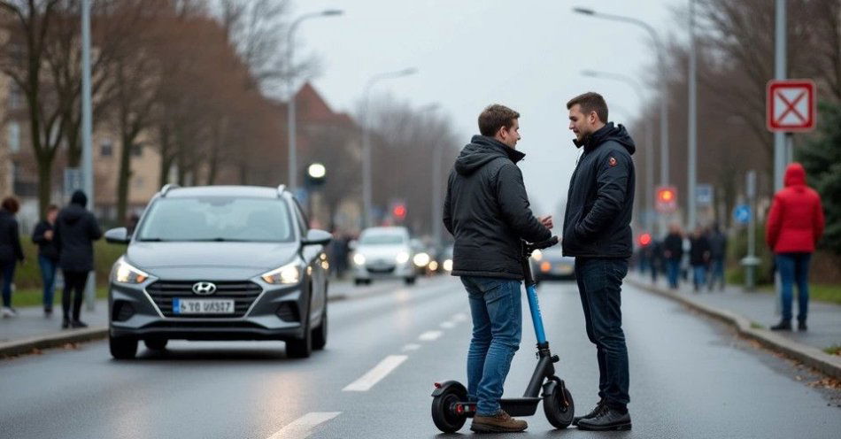 zdjęcie: Nastolatek na hulajnodze uderzył w samochód w Piszu / TM/ przykładowa ilustracja