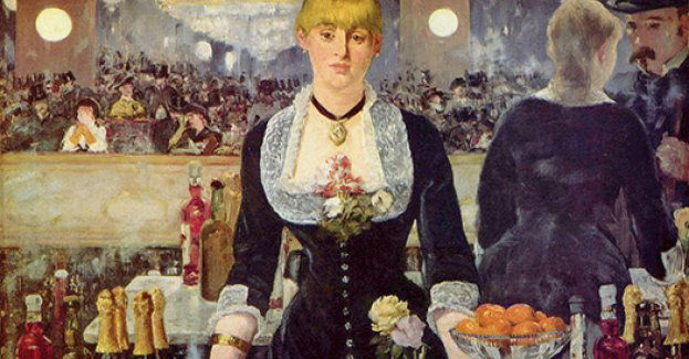 Łyk sztuki do kawy w Barze w Folies-Bergère