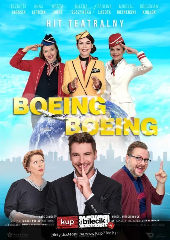 zdjęcie: Boeing Boeing - odlotowa komedia z udziałem gwiazd / kupbilecik24.pl / Boeing Boeing - odlotowa komedia z udziałem gwiazd