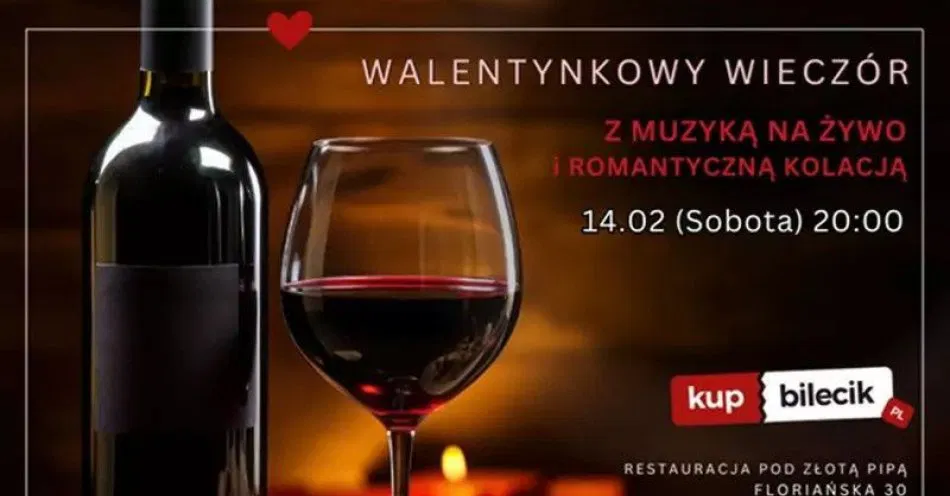 zdjęcie: Walentynki - Romantyczna kolacja we dwoje / kupbilecik24.pl / Walentynki - Romantyczna kolacja we dwoje