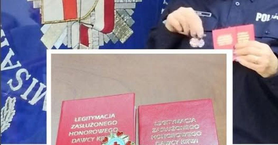 zdjęcie: Policjantka z Połczyn Zdrój nagrodzona za 23 lata krwiodawstwa / fot. KPP w Świdwinie
