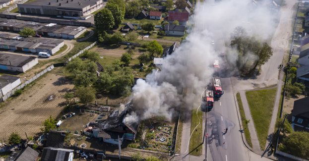 Pożar hali lakierniczej w Ludwinowie