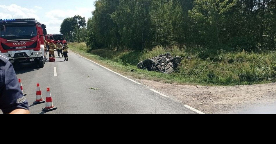 zdjęcie: Uciekając stracił panowanie i dachował! / fot. KPP Włodawa