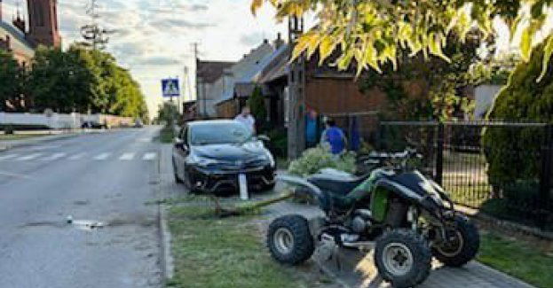 Nietrzeźwy kierowca quada mając prawie 4 promile alkoholu spowodował groźną kolizję
