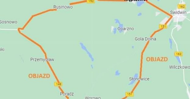 Zmiana organizacji ruchu- DW 152 na odcinku Starogard-Świdwin