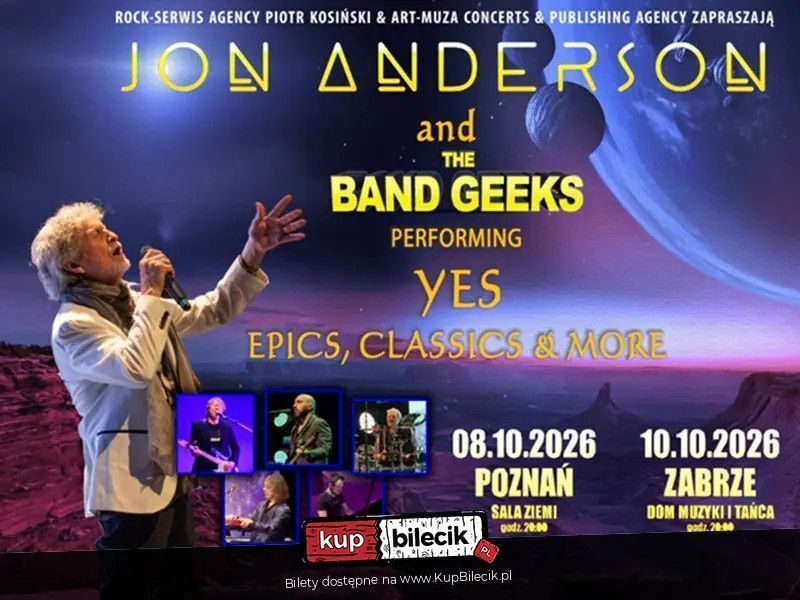 zdjęcie: Jon Andreson and The Band Geeks preforming YES Epics, classics & more / kupbilecik24.pl / Jon Andreson and The Band Geeks preforming YES Epics, classics & more