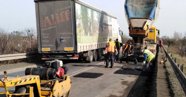 Naprawy ubytków poziomowych w toku