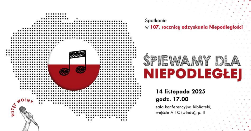 zdjęcie: Śpiewamy dla Niepodległe Wspólne śpiewanie pieśni patriotycznych w Wojewódzkiej Bibliotece Publicznej w Łodzi / fot. nadesłane