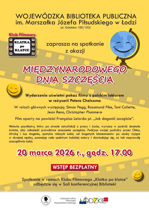 zdjęcie: Klub Filmowy zaprasza na spotkanie z okazji Międzynarodowego Dnia Szczęścia / fot. nadesłane
