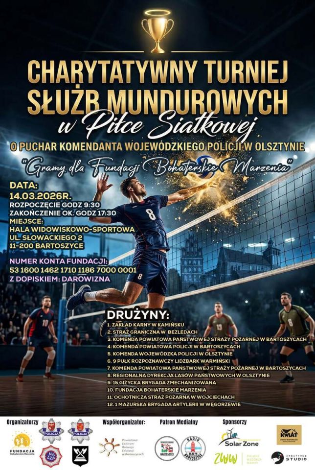 zdjęcie: Charytatywny turniej służb mundurowych o puchar komendanta / fot. KPP w Bartoszycach