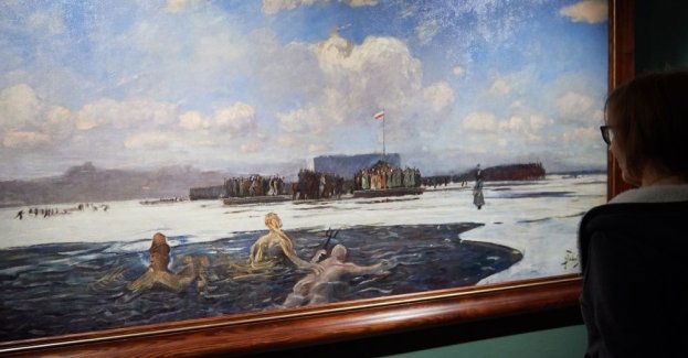Neptun obserwujący zaślubiny Polski z morzem na obrazie w NMM
