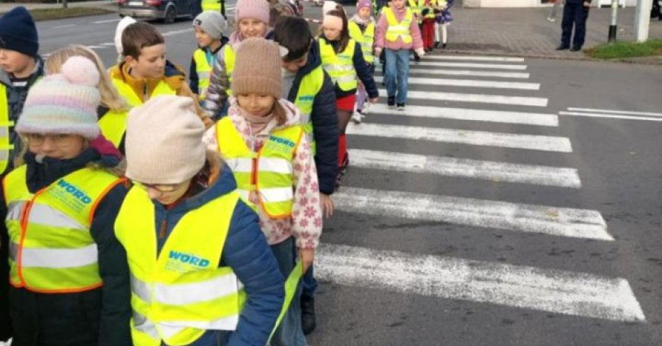 zdjęcie: Szkoła w Śremie walczy o tytuł Odblaskowej Szkoły / fot. KPP Śrem