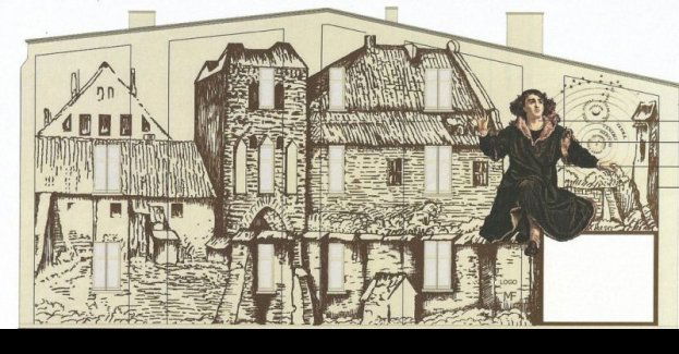 Mural Kopernika w Grudziądzu