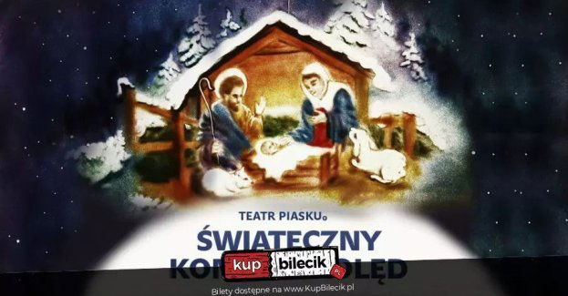 Bożonarodzeniowa historia malowana piaskiem w połączeniu z grą na harfie i śpiewem kolęd