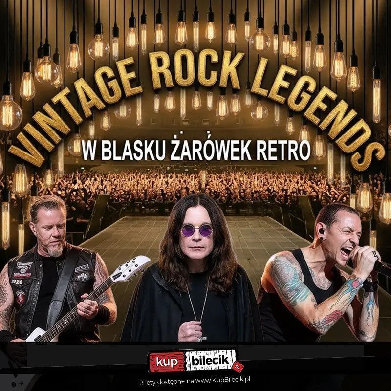 zdjęcie: Vintage Rock Legends: European Tour 2026 - W blasku żarówek retro / kupbilecik24.pl / Vintage Rock Legends: European Tour 2026 - W blasku żarówek retro