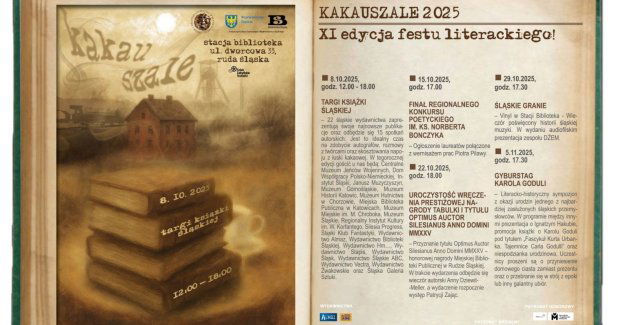 XI Fest Literacki Kakauszale - święto śląskiej literatury i kultury