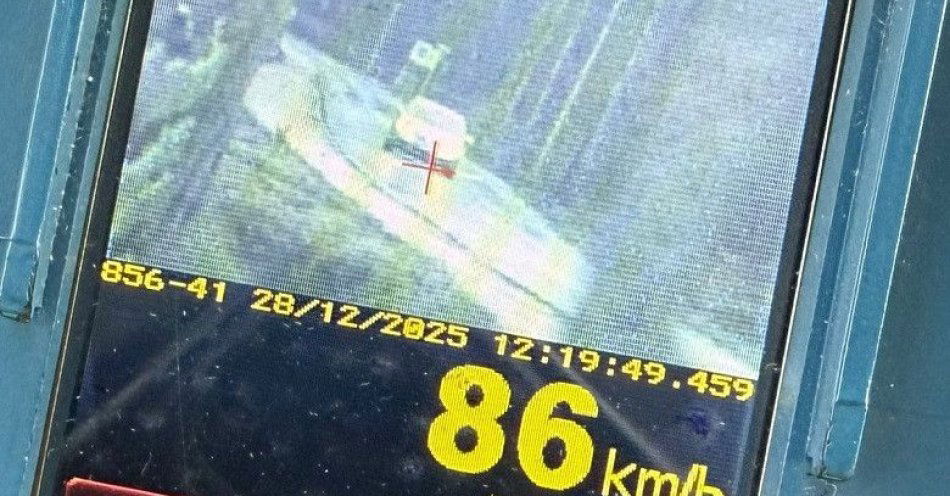zdjęcie: Kierowca ukarany za 86 km/h w obszarze zabudowanym / fot. KPP w Gostyninie