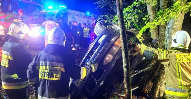 Niebezpieczna jazda zakończona na drzewie