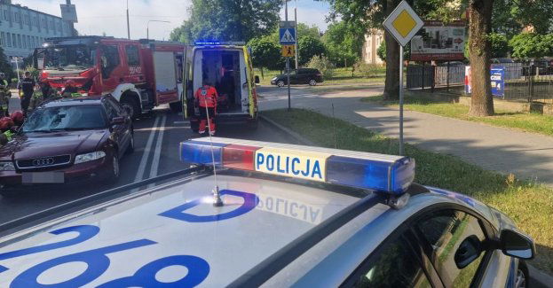 Wypadek z udziałem rowerzysty
