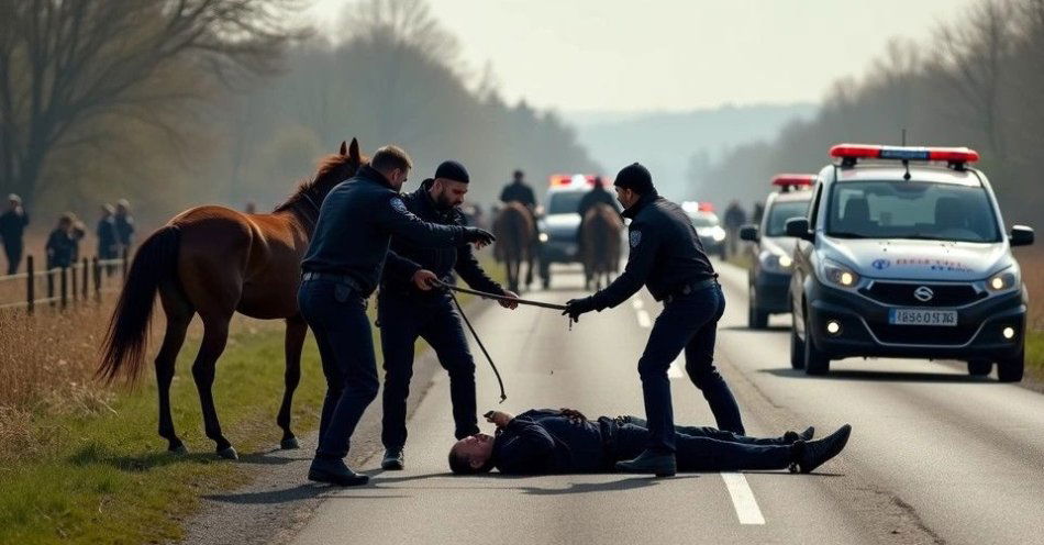 zdjęcie: Pijani mężczyźni na konnym zaprzęgu: interwencja policji i zatrzymania / TM/ przykładowa ilustracja