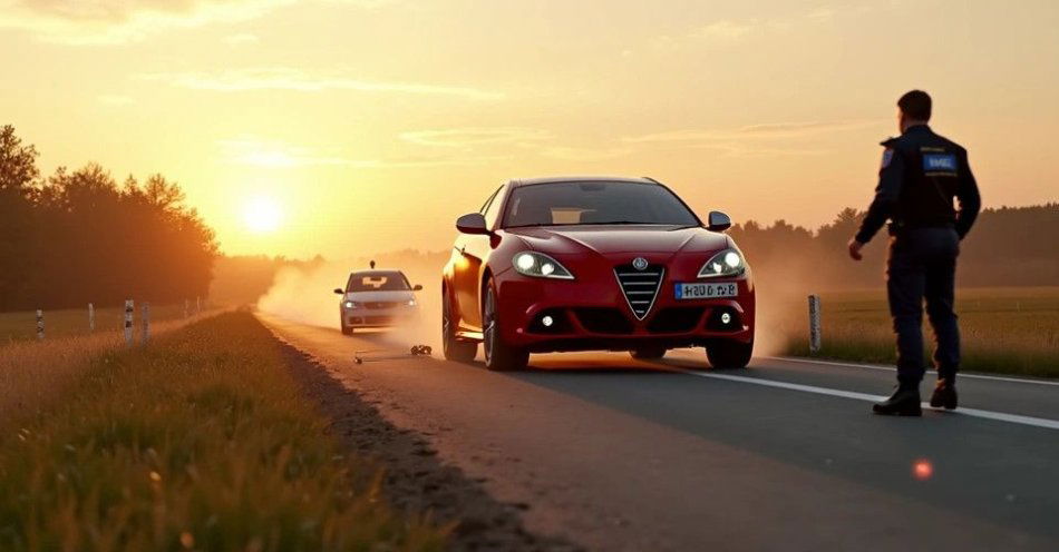 zdjęcie: Ucieczka Alfą Romeo zakończona dachowaniem i zatrzymaniem / TM/ przykładowa ilustracja