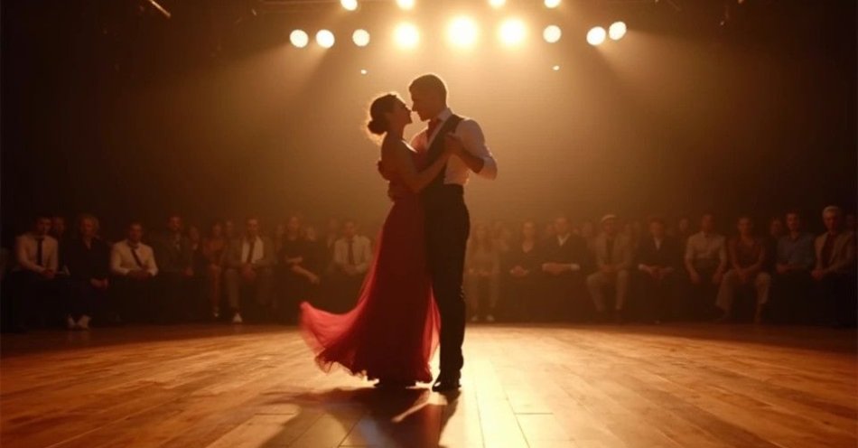 zdjęcie: XXI Spring Dance Festival 2026 - święto tańca w Kamieniu Pomorskim / Para tancerzy na parkiecie podczas zawodów tanecznych