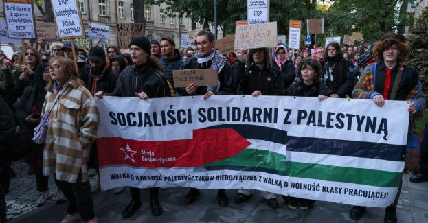 Protest „Solidarni z Palestyną” przed MSZ; interweniowała policja