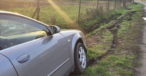 Poszukiwany z promilami i na zakazie wjechał do rowu