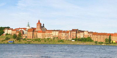 Panorama Grudziądza z 2-go brzegu Wisły