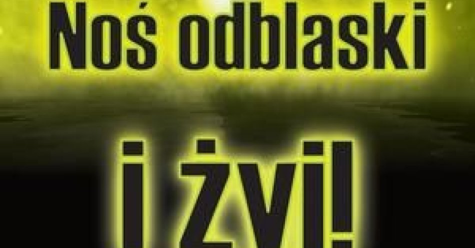 zdjęcie: W porze nocnej i przy niesprzyjających warunkach pogodowych noś odblaski / fot. KMP w Wałbrzychu