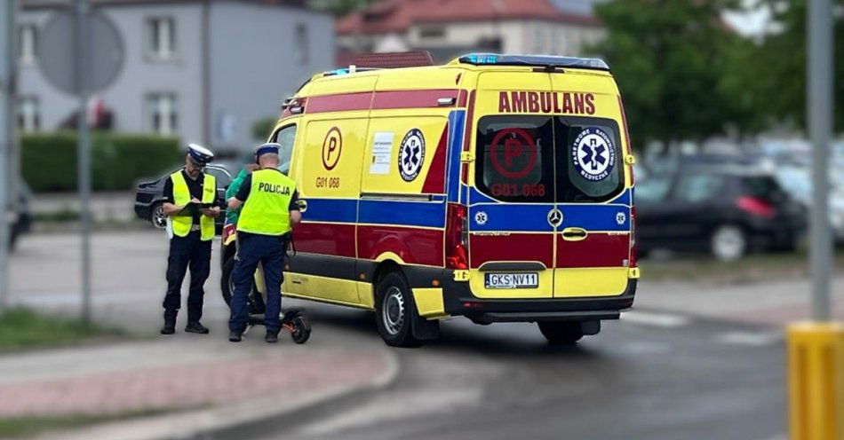 zdjęcie: Wypadek w Kościerzynie. 13-latek na hulajnodze elektrycznej potrącony przez samochód / fot. KPP w Kościerzynie