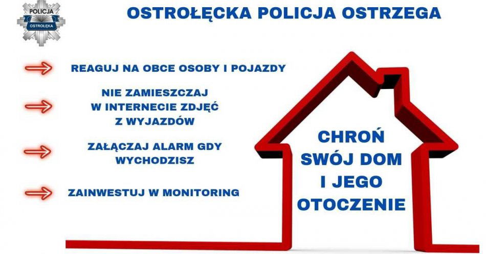 zdjęcie: Uwaga włamywacz / fot. KMP w Ostrołęce