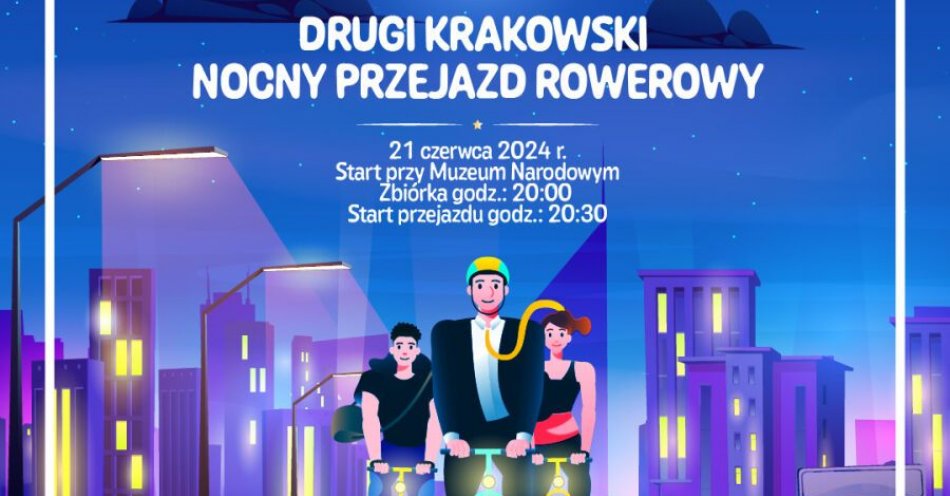 zdjęcie: Już dziś drugi Krakowski Nocny Przejazd Rowerowy / fot. UM Kraków / Fot. Urząd Miasta Krakowa