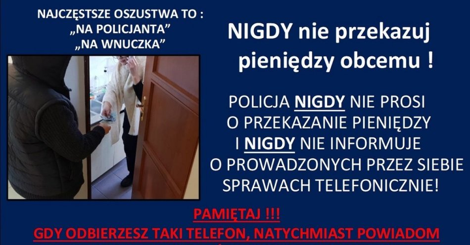 zdjęcie: Seniorze, nie daj się oszukać! / fot. KMP w Legnicy