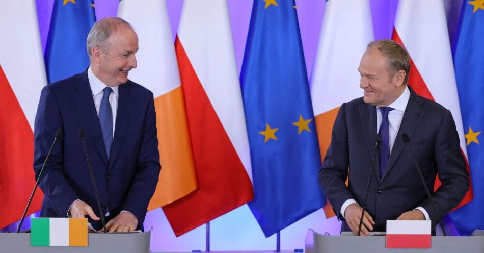 zdjęcie: Premierzy Polski i Irlandii: w zbliżającej się prezydencji Irlandii w UE kluczowe będą sprawy konkurencyjności i deregulacji / Warszawa, 31.03.2026. Premier Donald Tusk (P) i premier Republiki Irlandii Micheal Martin (L) podczas konferencji prasowej po spotkaniu w KPRM w Warszawie, 31 bm. Spotkanie odbyło się w ramach przygotowań do przyszłej prezydencji Irlandii w Radzie Unii Europejskiej. (jm) PAP/Paweł Supernak