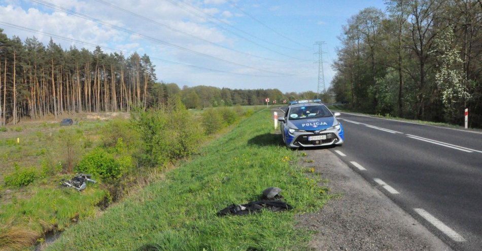 zdjęcie: 28-letni motocyklista wypadł z drogi. Apelujemy o bezpieczną jazdę! / fot. KPP w Wyszkowie