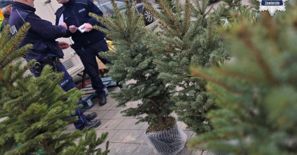 zdjęcie: Karpie i choinki pod kontrolą policji i straży miejskiej / fot. KPP w Zawierciu